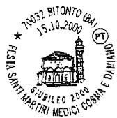 N.G. Filatelia della Filiale di 34100 TRIESTE Piazza V. Veneto, 1 entro il 1617/MC N.