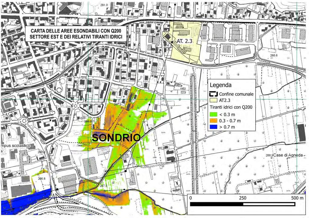 Geologi D. Grossi & G. Conforto Pagina 12/14 6.3. Valutazione di compatibilità idraulica In accordo ai risultati dello Studio idraulico di dettaglio e ai sensi del punto 3.1.4. della d.g.r. X/6738 allo stato attuale e sino all eventuale modifica/aggiornamento del PGRA, la previsione AT2.