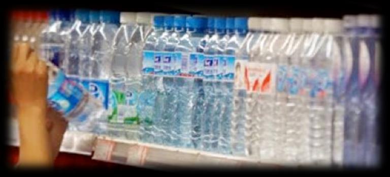 La maggior parte delle bottiglie di plastica per l'acqua è in PET, mentre il tappo è solitamente in PE che ha un valore economico superiore.