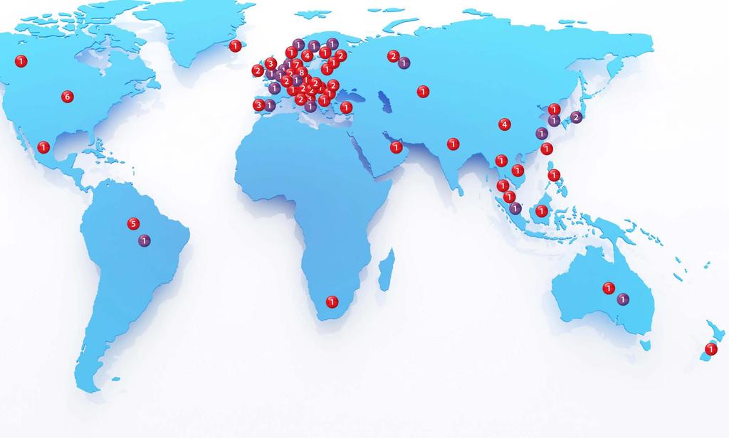 Danfoss nel mondo 87sedi nel mondo dedicate alla Power Electronics 80 anni di