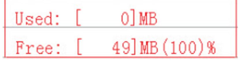 8 Memory Status Usare i pulsanti a freccia per selezionare tra memoria interna e scheda SD. uscire dal menù.