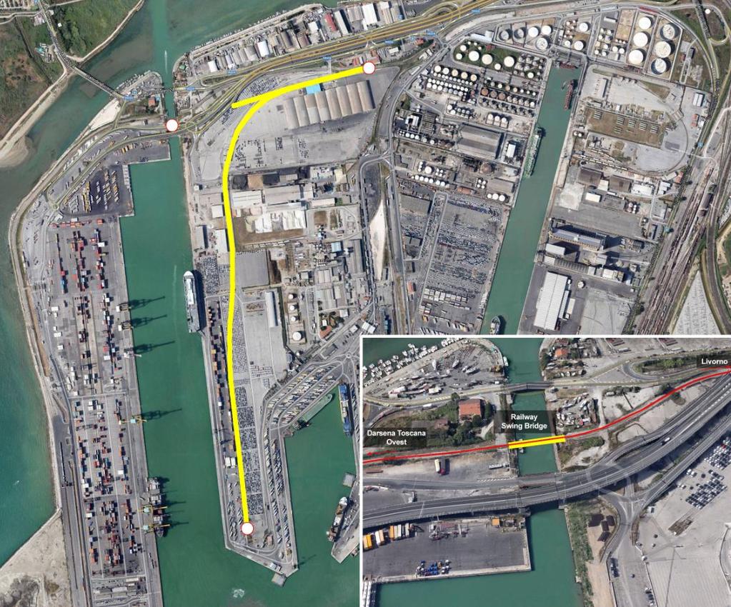 Porto di Livorno intermodale La riorganizzazione del porto operativo Sponda Est Nuovi raccordi