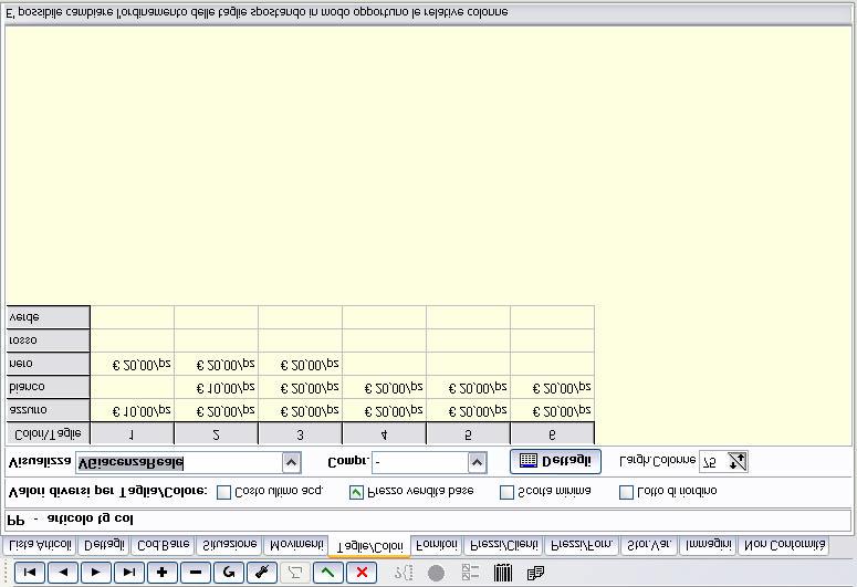 È possibile vedere la situazione anche per Valore della Giacenza Reale: Quindi Per gestire prezzi