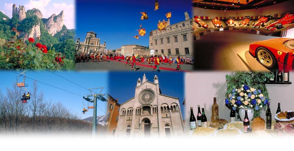 TURISMO I flussi turistici in provincia di Modena assumono specifiche connotazioni sul territorio, in relazione alle caratteristiche geografiche ed ambientali, culturali, economiche.