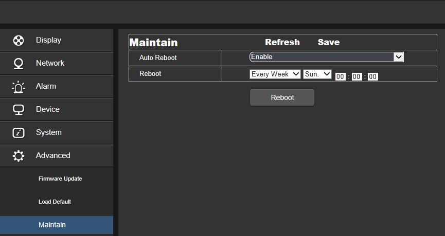 10.1.3. Manutenzione Sistema Si potràriavviare il sistema manualmente oppure stabilire una cadenza in cui la telecamera si riavvierà automaticamente. 11. Intelligent (funzioni opzionale) 11.