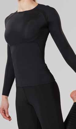 W perform NEW WA4467a REFRESH RECOVERY COMPRESSION long sleeve TOP Recommended ACTIVITIES recupero post allenamento BLK/NRO BLACK/Nero *mmhg (millimetri di mercurio) pressione compressiva all'anca