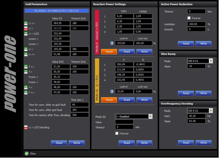 5.3 Modifica delle soglie utilizzando il software AURORA MANAGER TL Scaricare il Software AURORA MANAGER TL nell area riservata agli utenti registrati nel sito