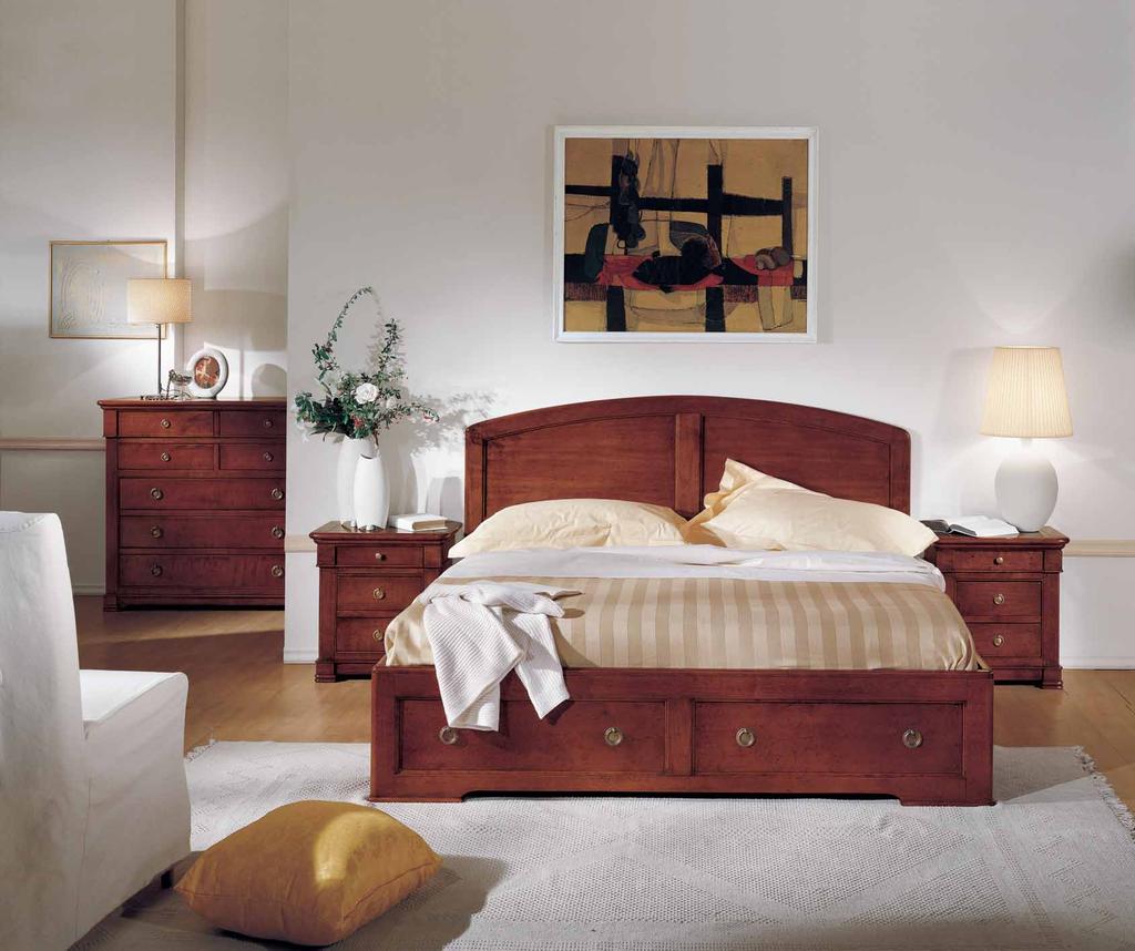 RICHARD DE PAVÈ ART. 1/273 Letto matrimoniale 2 cassettoni Double bed 2 drawers cm. 172 x 208 x 112 H.