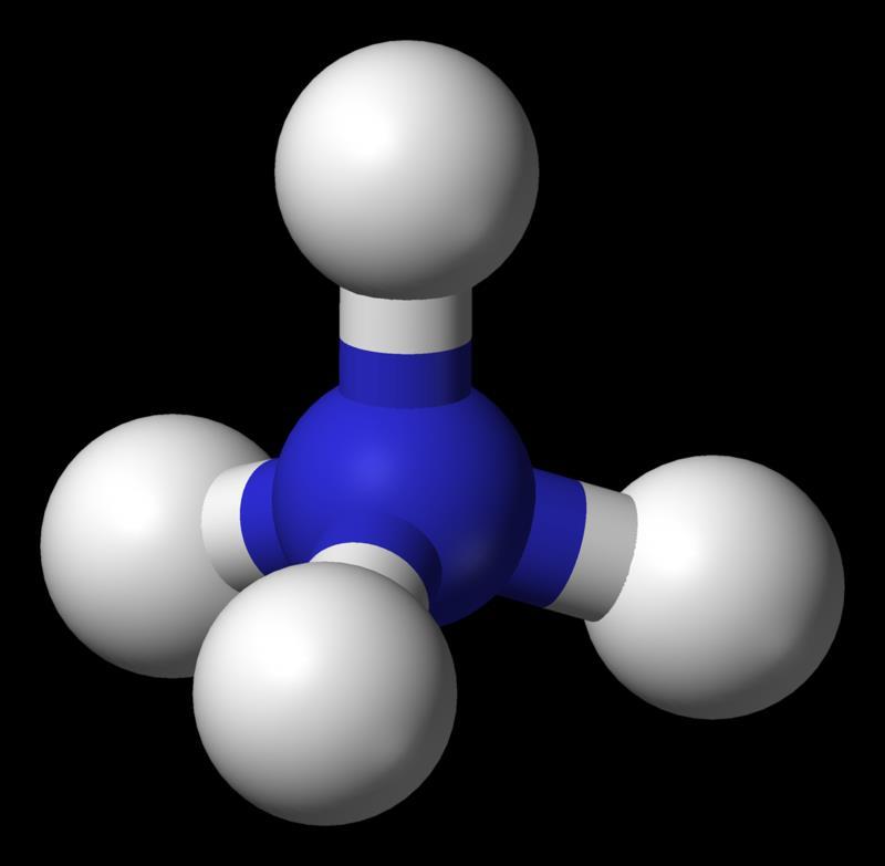 Ammonio Il catione ammonio è uno ione caricato positivamente, di formula chimica NH 4+, risultato di una