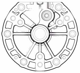 (11,1 mm) sul cerchio del bullone Fori di montaggio di 3/8-16 NXT 3400 TI8071A Modelli Viscount II 7,43 in. (188 mm) 4X 3/8-16 UNC - 2 6,186 in. (157 mm) 6,186 in.