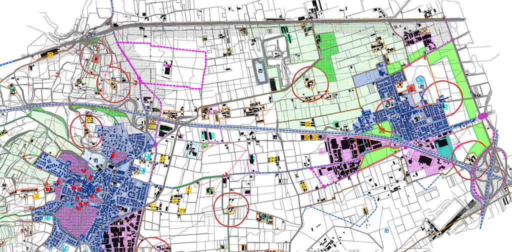 Art. 27 PAQE - Le Porte della Città, individuate dagli accessi autostradali, come indicate nella tav. n. 1 del piano di area, costituiscono aree attrezzate a servizi di scala territoriale.