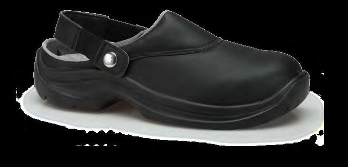 Assorbimento energia al tallone Energy absorption at heel Suola antiscivolo Non-slip sole STEEL TOE CAP Particolarmente leggera e confortevole Particularly light