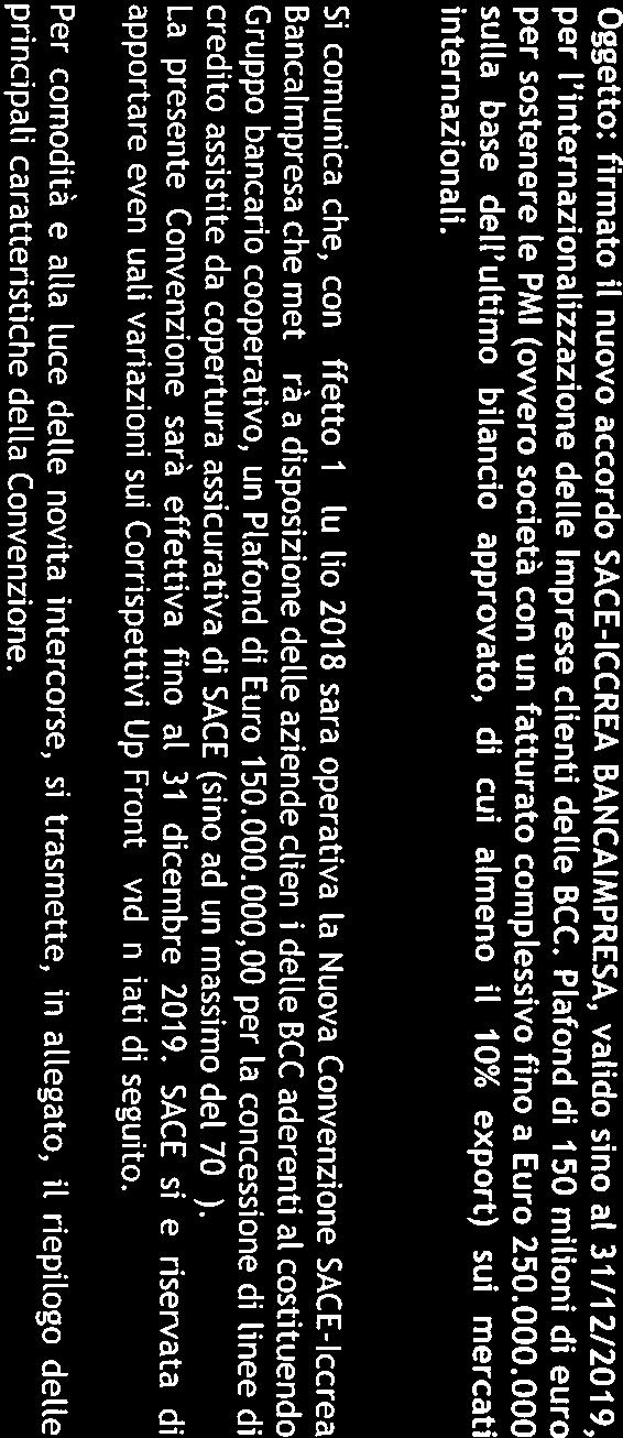 RE c.a. Egregio Direttore Federazioni Locali Spett.le Banche di Credito Cooperativo Casse Rurali Roma Giugno 2018 Loro Sedi MKTG Imprese Prot.