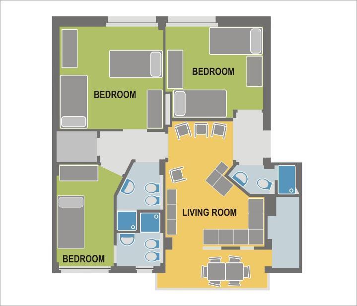 Montemartini 4 CoHousing per adulti fragili FUNZIONALITÀ IMPLEMENTATE PLANIMETRIA GESTIONE LUCI E SCENARI GESTIONE TAPPARELLE GESTIONE CONDIZIONATORI ALLARMI TECNICI (GAS, ACQUA, ASSENZA