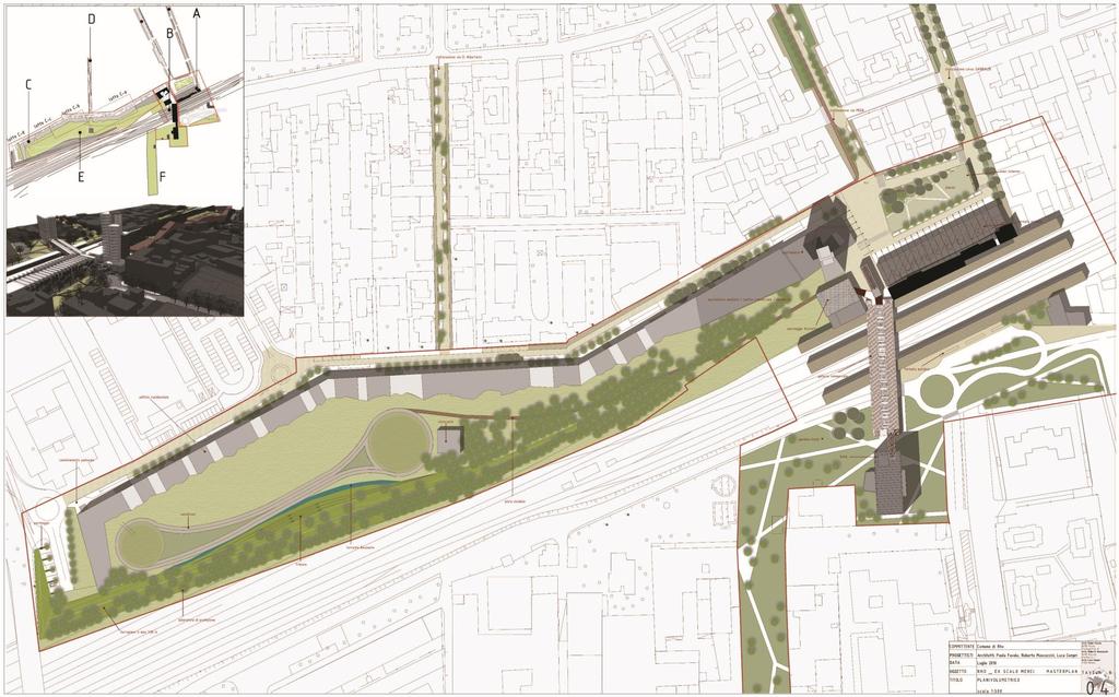 Progetto: Ex Scalo Merci - area Attract (Rho) Localizzazione: Urbana Ambito d'azione prevalente: Recupero ambito ferroviario Progetto: Rigenerazione ex scalo ferroviario