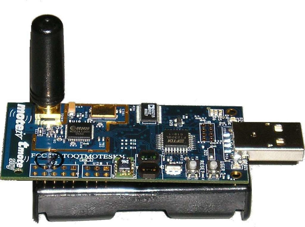 Analisi dell apparato 7 Interfaccia USB Tmote Sky utilizza un USB controller per gestire la comunicazione seriale col PC.