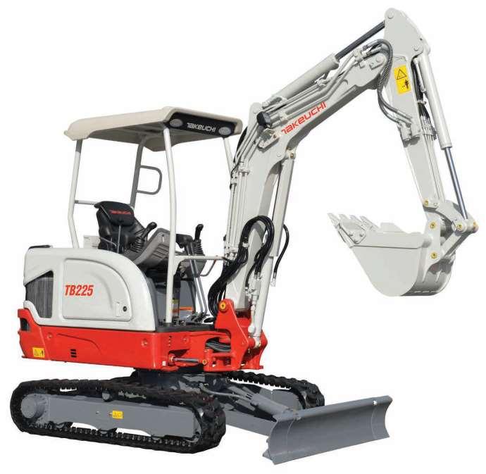 Prodotto e assemblato in Giappone Takeuchi amplia la propria gamma con l escavatore compatto TB225 con massa operativa 2400 kg.