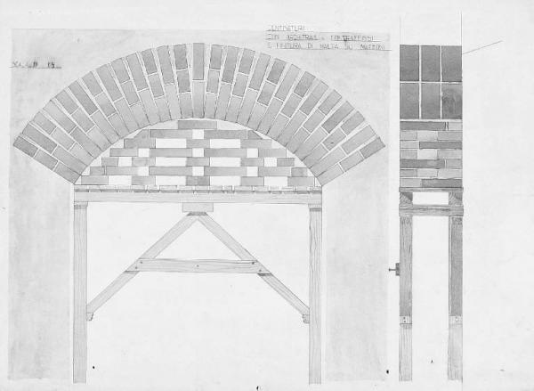 Centinatura con architrave e contro infissi e finitura di malta su mattoni Rizzi Edoardo Link risorsa: http://www.