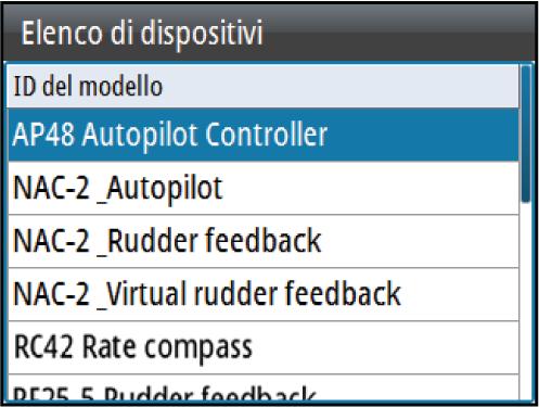 Impostazioni di sistema Rete Sorgenti Le fonti dati forniscono dati in tempo reale al sistema.