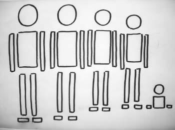 Prendiamo i nostri fogli trasparenti e cominciamo a costruire la figura partendo da semplici forme