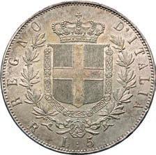 5 Lire 1876 Roma.