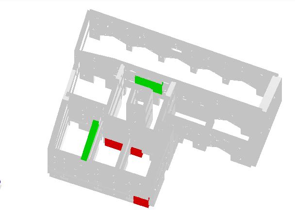 7.2 Verifiche maschi in muratura Si riportano per brevità solo verifiche di alcuni maschi più significativi a cui corrispondono indicatori di rischio sismico non verificati (rosso) e per confronto le