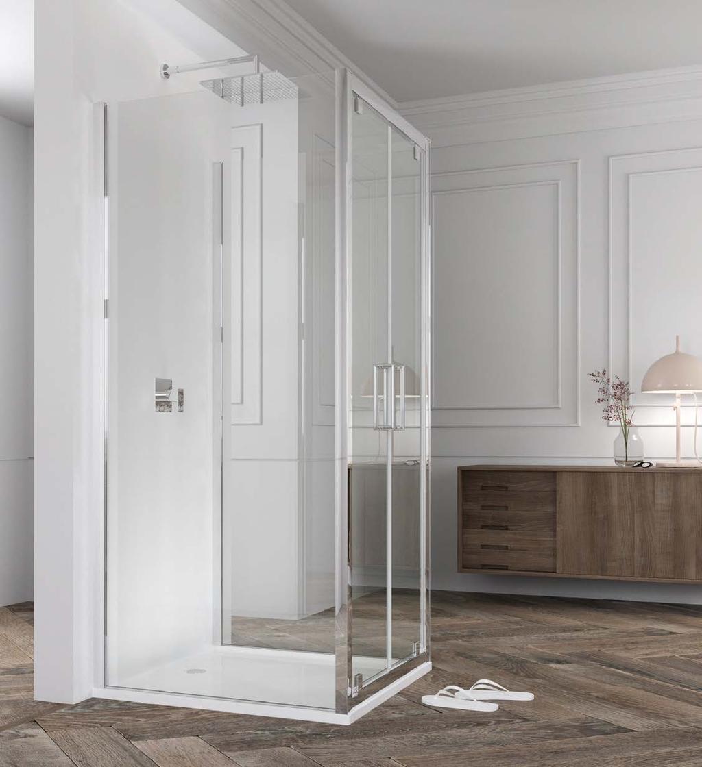 PRODOTTI. PRODUCTS PARETE FISSA - TRASPARENTE + STAMPATO Q FIXED GLASS - clear glass + CLOTH GLASS VENERE scorrevole + lato fisso VENERE 2.0 PARETE FISSA - TRASPARENTE + STAMPATO Q.