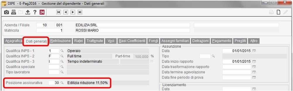 , nel caso in cui gli importi dell Indennità Territoriale e dell Elemento Variabile della Retribuzione debbano essere acquisiti dalla tabella Indennità territoriale (TB0114), impostata per settore,