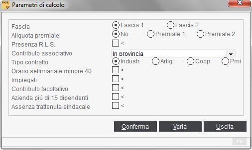 Totali dipendenti Totale / Dipe: in tali campi viene visualizzata la somma delle percentuali, totali e c/dipendente, dei contributi a Cassa Edile.