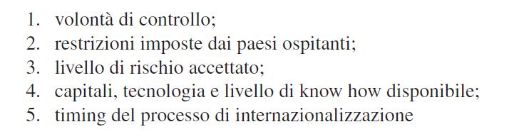 37 FATTORI CHE INFLUENZANO LA SCELTA: MODALITA : 1) ESPORTAZIONE INDIRETTA DIRETTA 2) INTEGRAZIONE