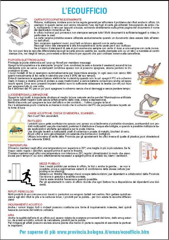 L Eco-ufficio Volantino A3 da appendere negli uffici