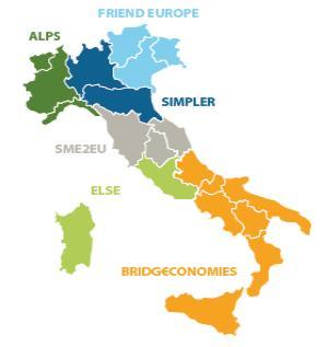 6 consorzi Enterprise Europe Network in Italia: ALPS www.alps-een.eu B.R.I.D.G. conomies http://een.bridgeconomies.