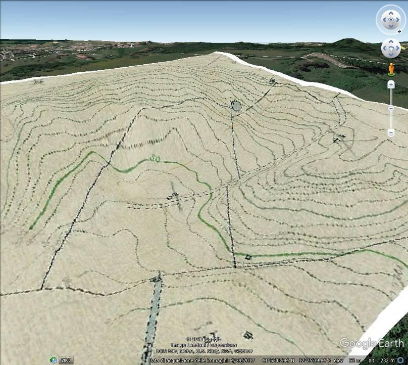 A S I TA 2017 stato possibile esportare la mappa d impianto in formato KMZ16, quest ultimo, una volta caricato su Google Earth ha permesso di visualizzare la mappa in piena aderenza con la morfologia