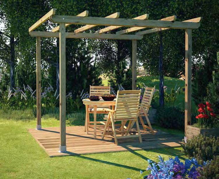 STRUTTURE Pergola indipendente Melon Pali bilama xx240 cm Travi di