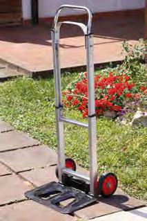 Struttura con telaio in alluminio Vantaggi: Comodo, pratico e facile da usare, un leggero e robusto carrello per facilitare ogni spostamento durante i lavori di giardinaggio.