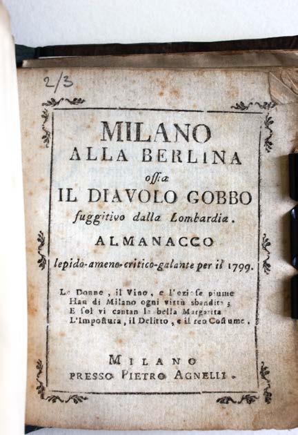 Milano alla berlina, almanacco per l anno