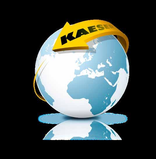 Sentirsi a casa dovunque nel mondo In qualità di uno dei maggiori costruttori e fornitori di sistema d'aria compressa, KAESER vanta una presenza a livello mondiale: fi liali e partner commerciali,
