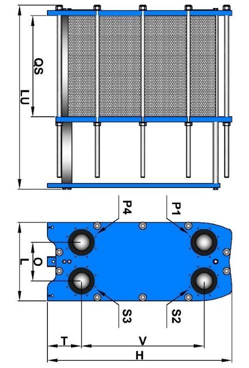 100 Flangiato PN16 (guarnizioni EPDM di serie) 10 (PN10) 16 (PN16) 0,21 0,6 1,25 (PN10) 1,56 (PN16) 240 1082 719 200 460 225 400 700 1100 1400 7 45 piastre 7 45