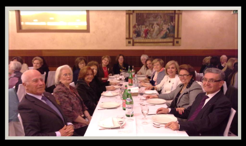 Cena di benvenuto - da sinistra: Francesco Bove, Maddalena D Alessio, Anna Lomuscio, Clori Palazzo, Almerinda Parrella,