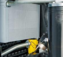 L'installazione inclinata del radiatore aria (opzione) facilita l'espulsione della condensa che evapora grazie al