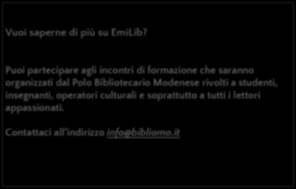 Vuoi saperne di più su EmiLib?