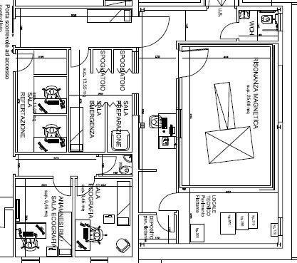 Sito fisso 24 Sala magnete Locale tecnico Consolle Sala preparazione WCH Sala emergenza