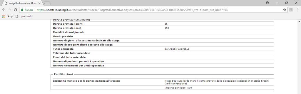 Il sistema manderà in questo momento una mail all indirizzo del docente per segnalare la