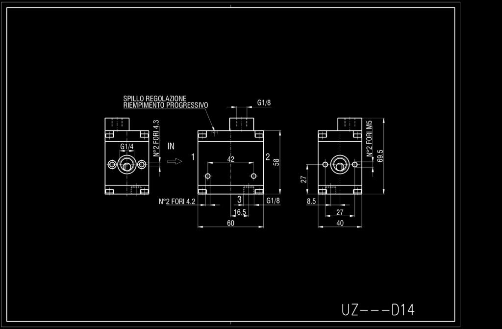 di fissaggio a parete Mx50 Elettrovalvola di pilotaggio C/USCSVP - vedi cap. Elettr. ad azionamento diretto pag. 2.11 Bobina USB - vedi cap. Bobine pag. 2.1 Connettore elettrico USR102/N9 - vedi cap.