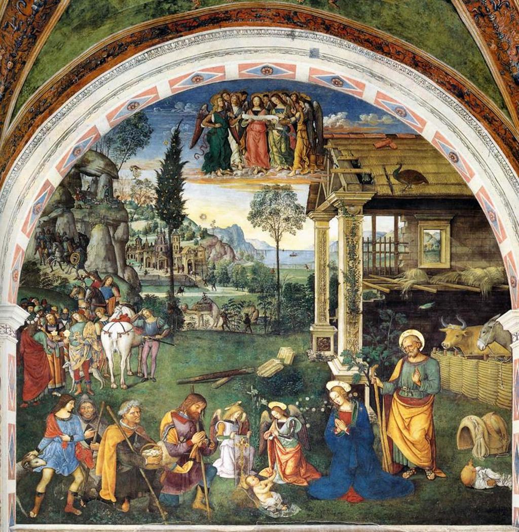 Adorazione dei pastori dipinto murale, eseguito tra il 1500 e il 1501 ad affresco, dal pittore Bernardino di Betto, detto il