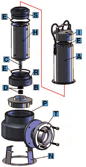 DOPPIA TEUTA MECCAICA: LATO MOTORE A BAGO D OLIO (SOLO PER TIGER 4F) LATO POMPA A BAGO D ACQUA IMMERSIOE MASSIMA: mt. 5. GRADO DI PROTEZIOE IP 68. CLASSE DI ISOLAMETO: F TEMPERATURA MAX.