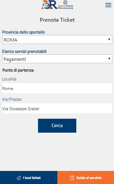 I tuoi ticket Seleziona il