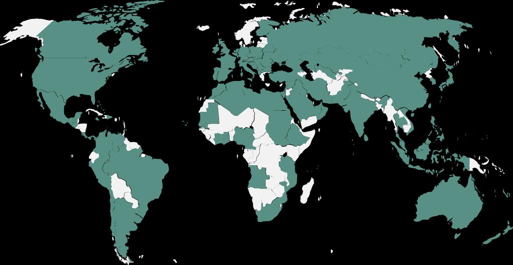 Risorse mobilitate e distribuzione geografica - Interventi SIMEST SIMEST 25 anni di operatività NORD AMERICA 12% EUROPA 40% ASIA-PACIFICO 17% AMERICA LATINA 21% AFRICA 10% Presenza: in