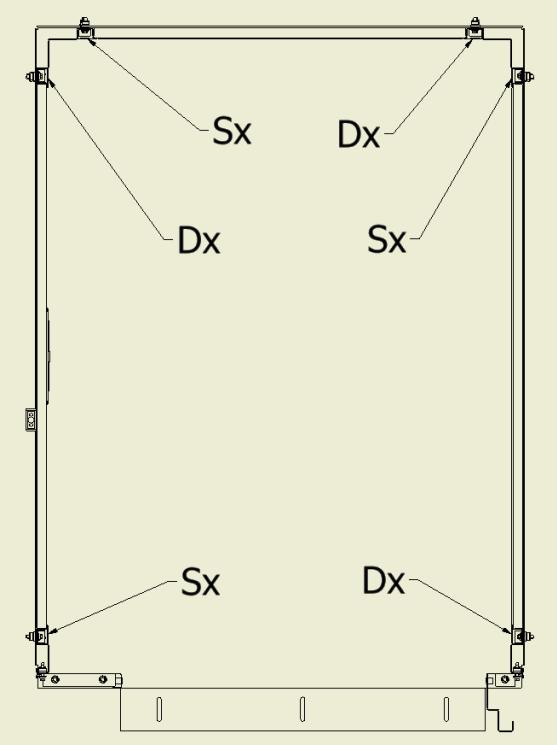 PANNELLO E ANGOLO TELESCOPICO ARCHITRAVE TELESCOPICA PROFILI COPRIVITI DESTRO