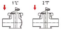 BBZO-BBZOG Soluzioni varie Different solutions Cilindro maggiorato La versatilità della valvole a singola sede permette di adattare i vari cilindri pneumatici in funzione delle pressioni di lavoro.